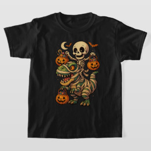 Camiseta Diseño de Halloween de esqueleto espeluznante y T-