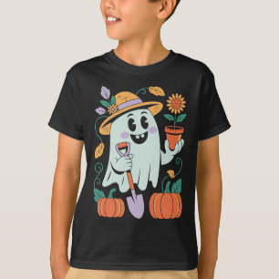 Camiseta Diseño de Halloween de jardinero fantasma con cala