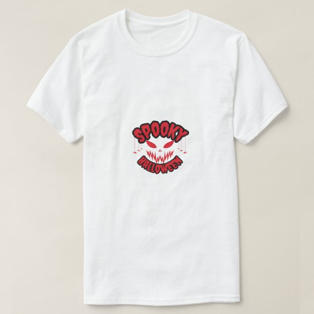 Camiseta Diseño de Halloween de terror audaz (Diseño del anverso)