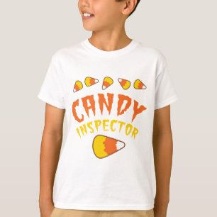 Camiseta Diseño de Halloween del INSPECTOR del CARAMELO co