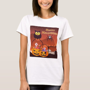 Camiseta Diseño de Halloween Feliz Muy Cuidado