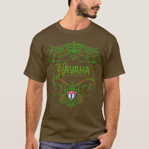 Camiseta Diseño de Havana Vintage Neon