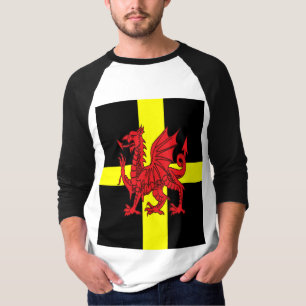 Camiseta Diseño de heráldica de la Cruz de San David y el D