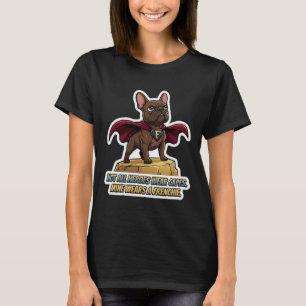 Camiseta Diseño de héroe Bulldog Francés Superhéroe adorabl