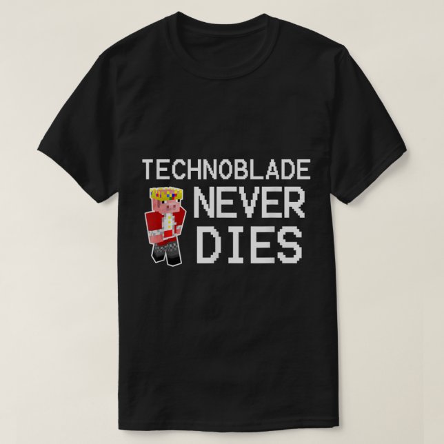 Camiseta Diseño de héroe de píxel nunca muere (Diseño del anverso)
