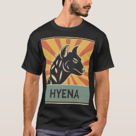 Camiseta Diseño de hiena, con hiena vista, animal salvaje