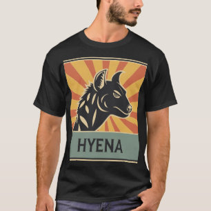 Camiseta Diseño de hiena, con hiena vista, animal salvaje