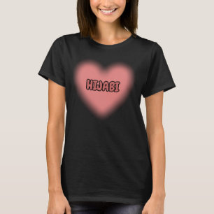Camiseta Diseño de hijab de corazón rosa lindo HIJABI