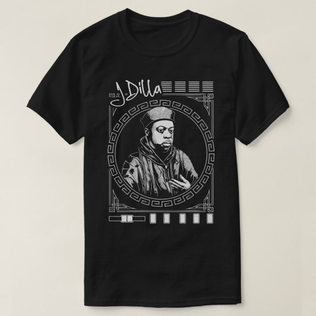 Camiseta Diseño de hip hop de J Dilla 90 (Diseño del anverso)