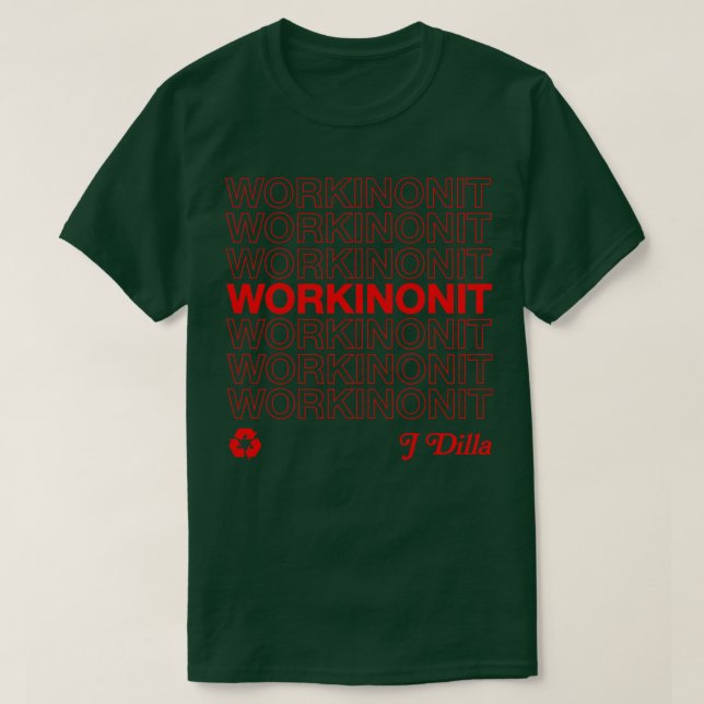 Camiseta Diseño de hip hop de J Dilla Workinonout 90 (Diseño del anverso)
