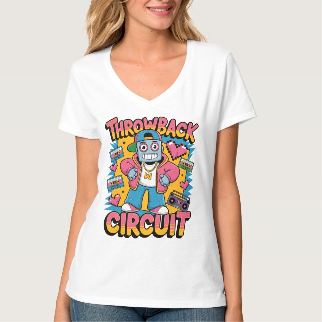 Camiseta Diseño de hip hop retro Robot 90 - lanzamiento de  (Anverso)