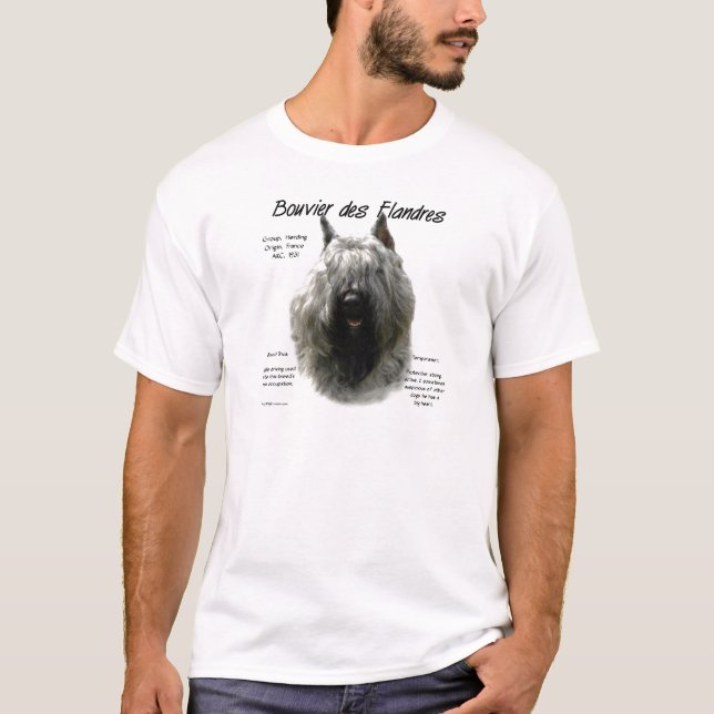 Camiseta Diseño de historia Bouvier des Flandres (Anverso)