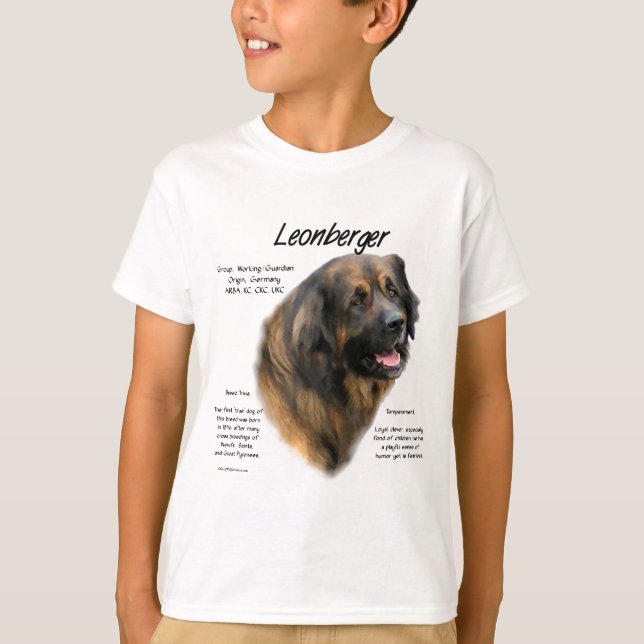 Camiseta Diseño de historia de Leonberger (Anverso)