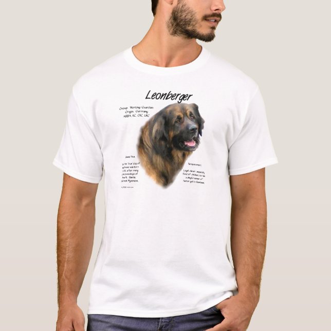 Camiseta Diseño de historia de Leonberger (Anverso)