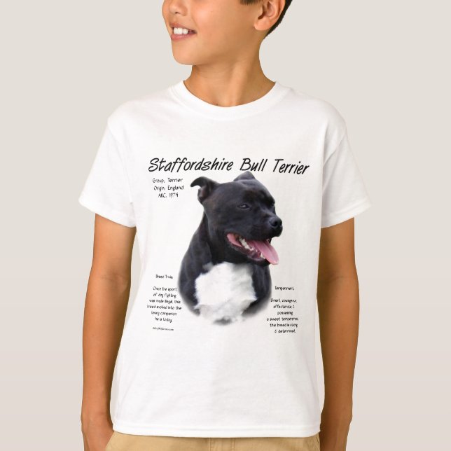 Camiseta Diseño de historia de Staffordshire Bull Terrier (Anverso)