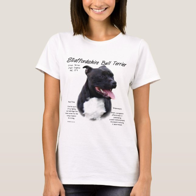 Camiseta Diseño de historia de Staffordshire Bull Terrier (Anverso)