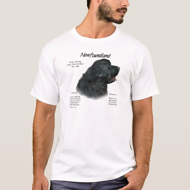 Camiseta Diseño de historia de Terranova (negro) (Anverso)