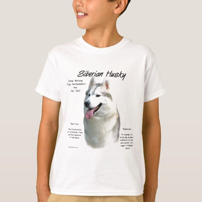 Camiseta Diseño de historia Husky Siberiano (Anverso)