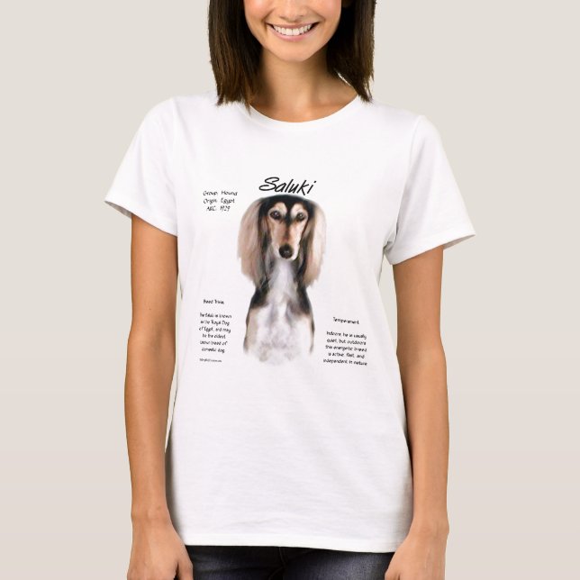 Camiseta Diseño de historia Saluki (Anverso)