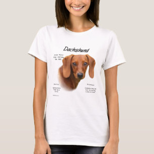 Camiseta Diseño de historial Dachshund (suave)