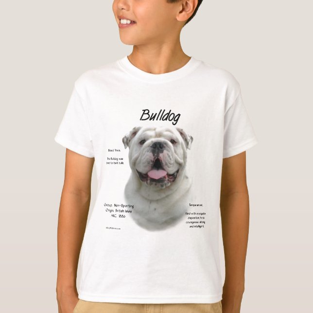 Camiseta Diseño de historial de bulldoges (Anverso)