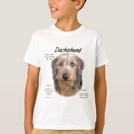 Camiseta Diseño de historial de Dachshund (wirehair)