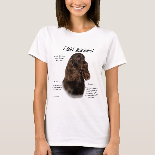 Camiseta Diseño de historial de español de campo (Anverso)