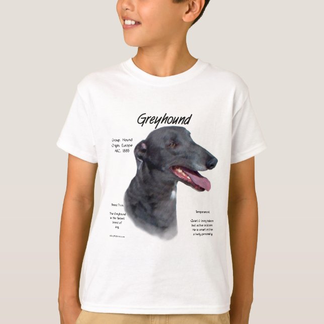 Camiseta Diseño de historial de Greyhound (Anverso)