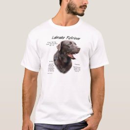 Camiseta Diseño de historial de Labrador Recuperador (choco