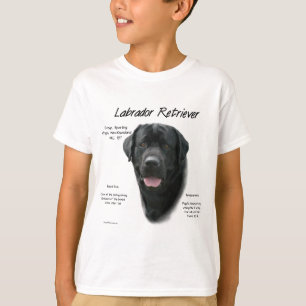 Camiseta Diseño de historial de Labrador Retriever (blk)