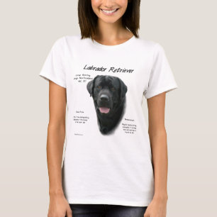 Camiseta Diseño de historial de Labrador Retriever (blk)