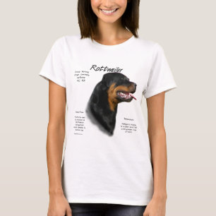 Camiseta Diseño de historial de Rottweiler