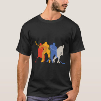 Camiseta Diseño de hockey sobre hielo con jugadores de hock