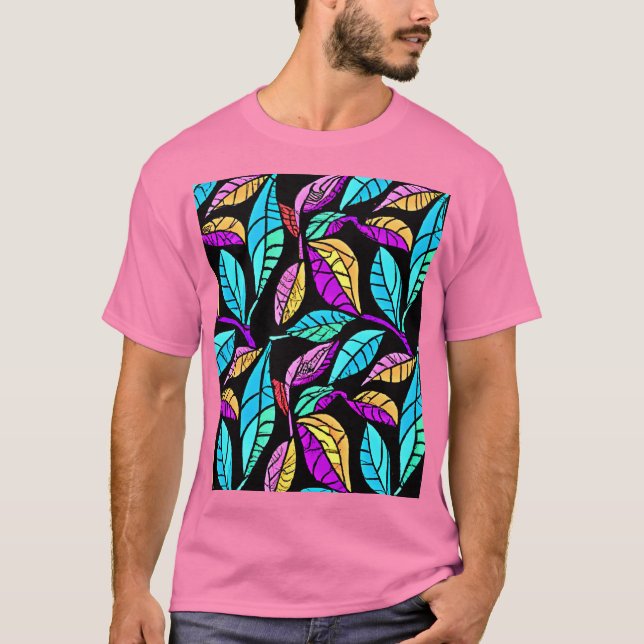 Camiseta Diseño de hojas de vidrio mantenidas (Anverso)