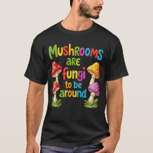 Camiseta Diseño de hongos coloridos, hongos brillantes del 