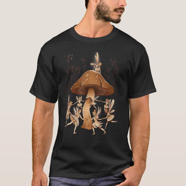 Camiseta Diseño de hongos mágicos de bailarinas (Anverso)