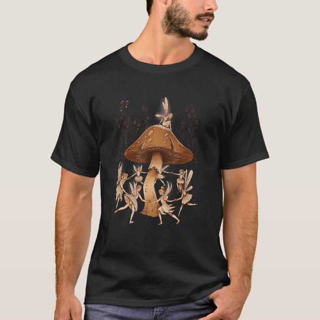 Camiseta Diseño de hongos mágicos de bailarinas (Anverso)