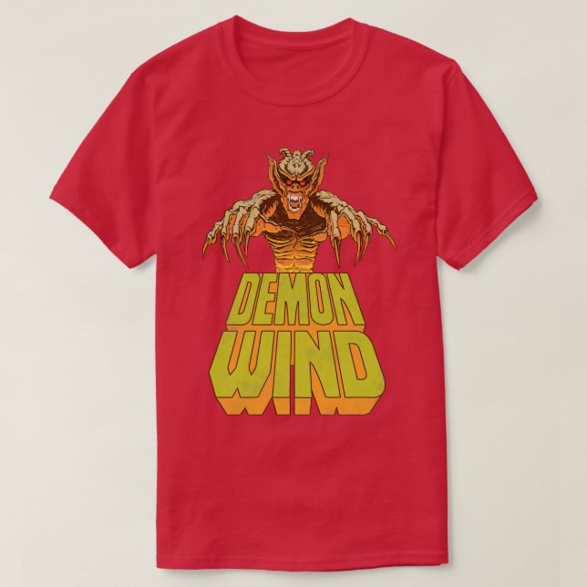 Camiseta Diseño de horror de casta clásico del viento Demon (Diseño del anverso)
