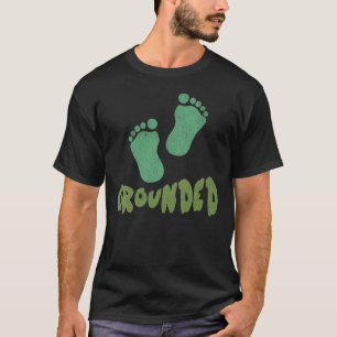 Camiseta Diseño de huellas en tierra para el equilibrio y l