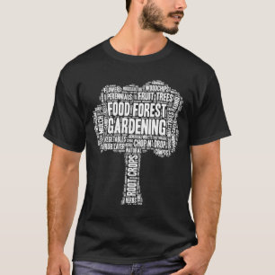 Camiseta Diseño de huertos de huertos de bosques de comida
