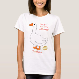 Camiseta Diseño de Huevo de Oro Goose Personalizado