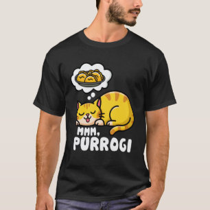 Camiseta Diseño de humor de comida polaca Purrogi amante de