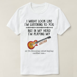 Camiseta Diseño de humor de guitarrista divertido
