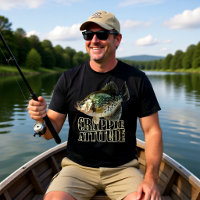 Diseño de humor de pesca con actitud de Crappie vi