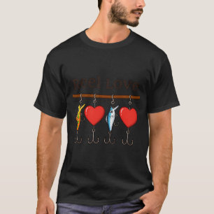 Camiseta Diseño de humor de pesca de amor de carrete