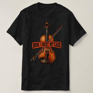 Camiseta Diseño de humor musical para violinista con arco D