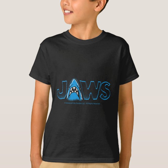 Camiseta Diseño de icono de película de tiburón clic Jaws 2 (Anverso)