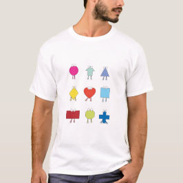 Camiseta Diseño de Ilustracion de caracteres de forma circu