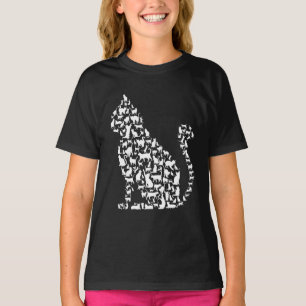 Camiseta Diseño de Ilustracion de iconos de gato
