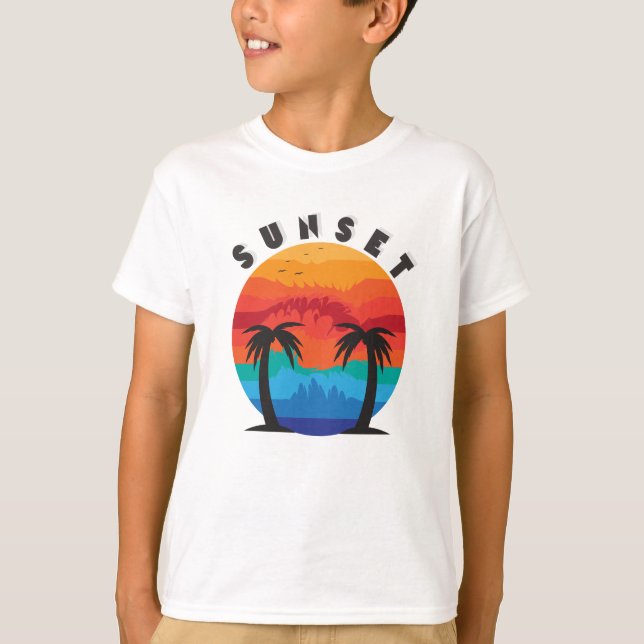 Camiseta Diseño de Ilustracion Sunset (Anverso)